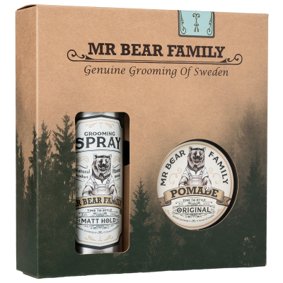 Mr Bear Family Kit Spray and Pomade