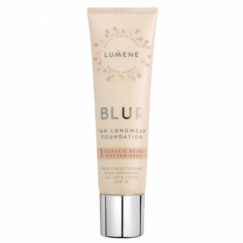 Lumene Blur 16H Longwear Foundation SPF 15 30 ml ─ 1 Classic Beig