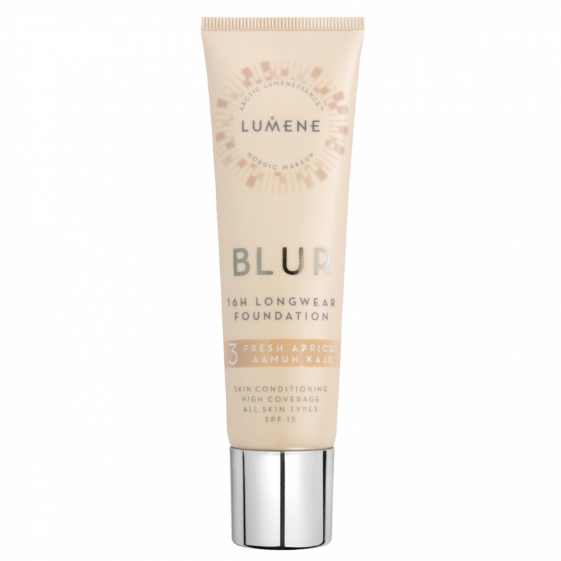 Lumene Blur 16H Longwear Foundation SPF 15 30 ml ─ 3 Fresh Aprico