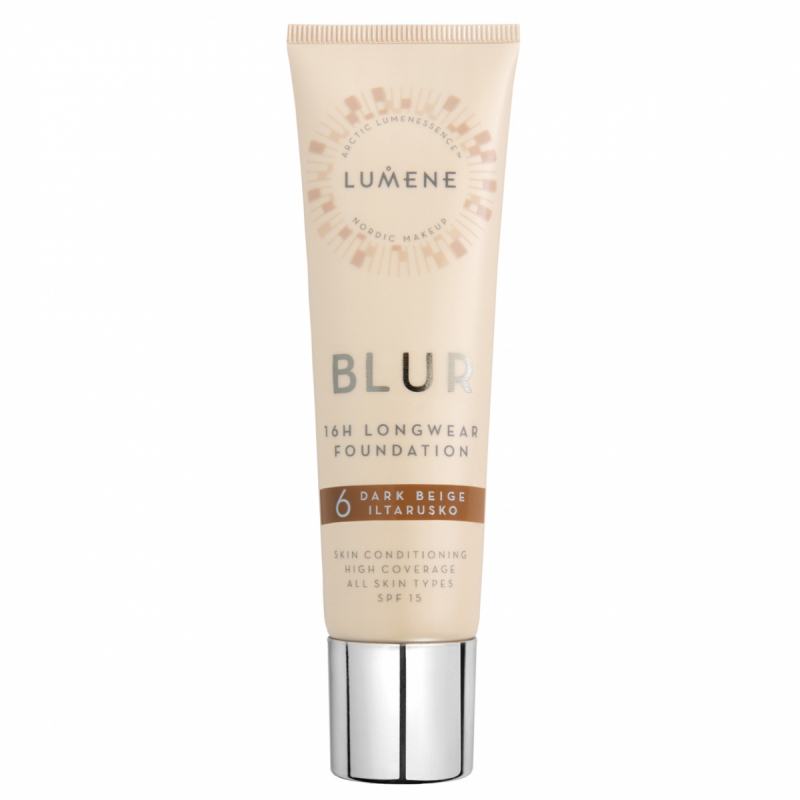 Lumene Blur 16H Longwear Foundation SPF15 6 Dark Beige - 30 ml