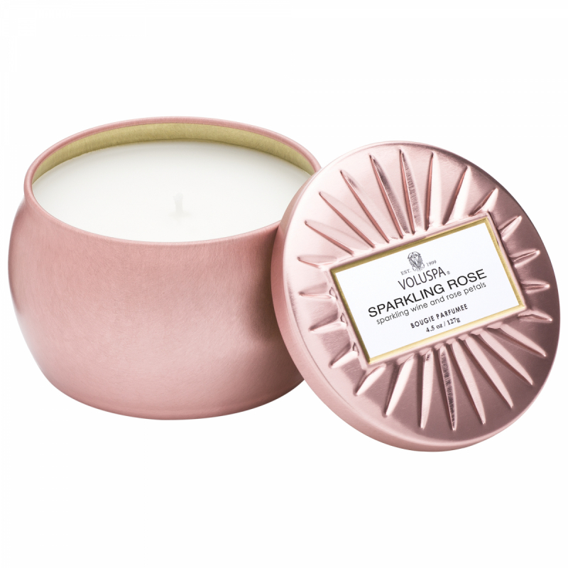 Billede af Voluspa Mini Tin Candle Sparkling Rose 25h