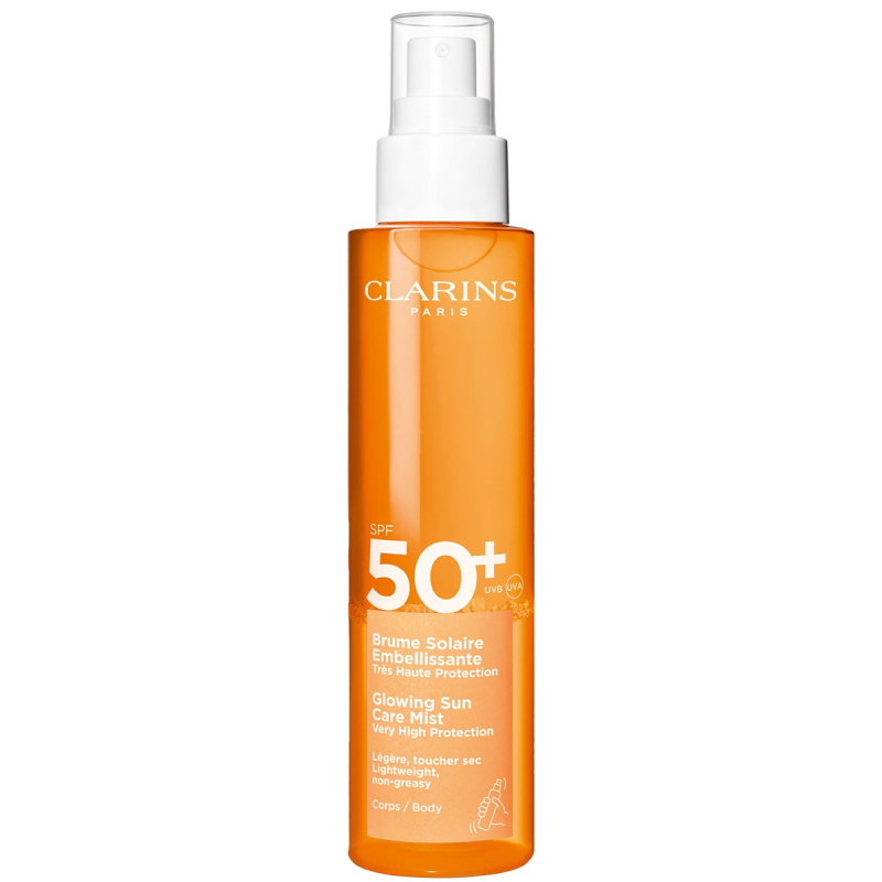 Clarins Glowing Sun Care Mist SPF50+ Very High Protection SPF50+ (150 ml) billede
