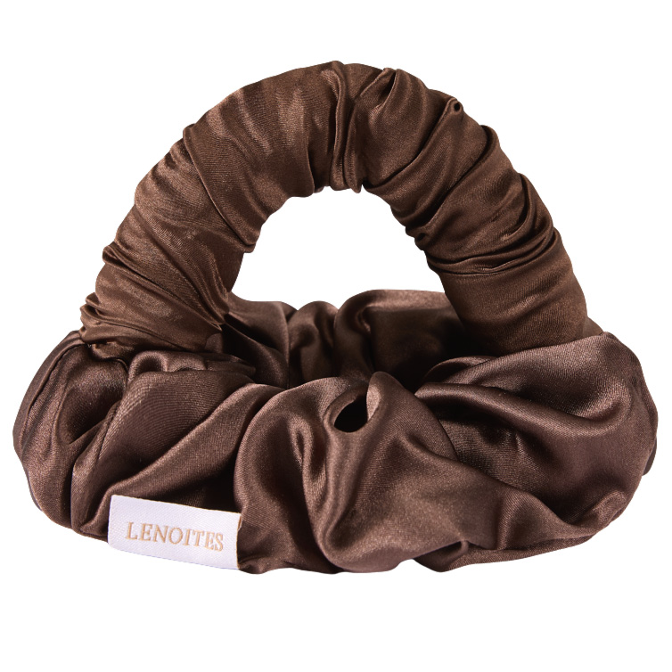 Lenoites Blowout Tie in Mulberry Silk Small Small Brown - 1 pcs