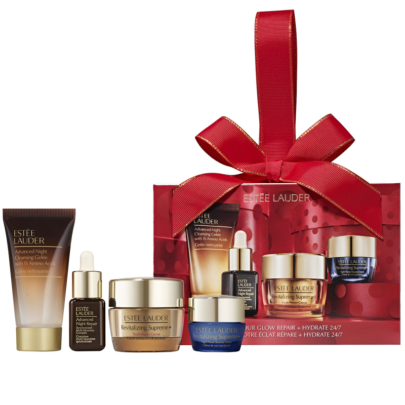 Estée Lauder Unwrap Your Glow Repair + Hydrate 24 7 Starter Set (15 + 7 + 30  + 7 ml) billede