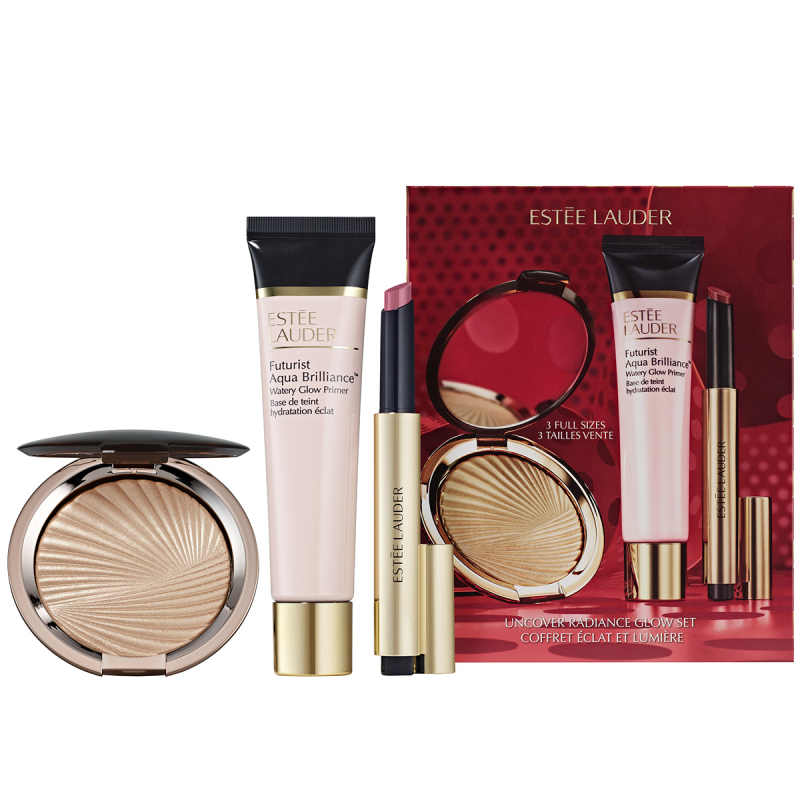 Estée Lauder Uncover Radiance Glow Gift Set (40 ml + 8.7 + 3.1 g) billede