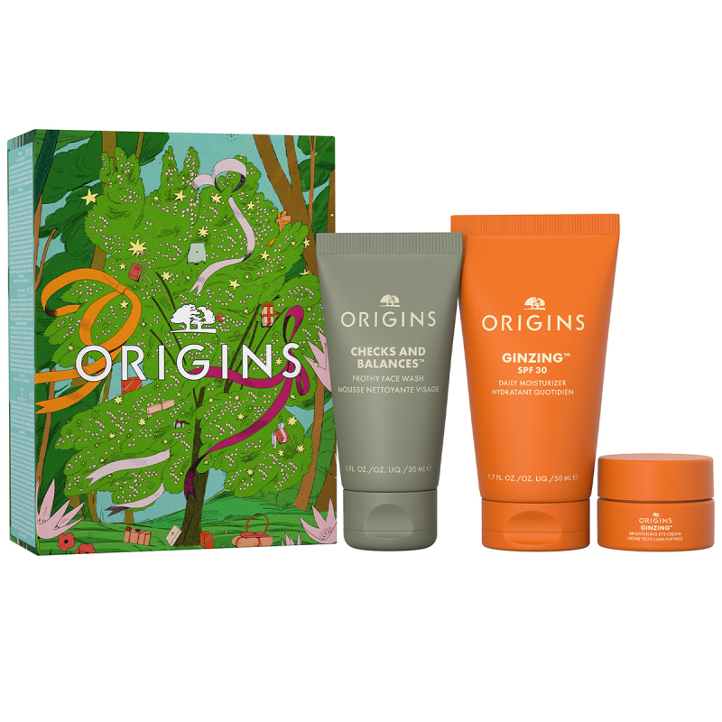 Origins Glowing Essentials Our Favorites to Cleanse, Hydrate & Brighten (50  + 30 + 5 ml)
