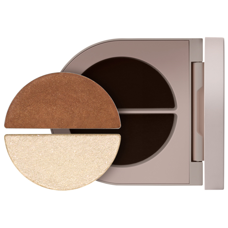 Rose Inc Satin And Shimmer Duet Eyeshadow Satin Cocoa And White Gold Shimmer billede