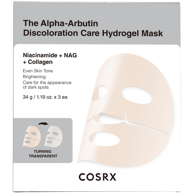CosRx The Alpha-Arbutin Discoloration Care Hydrogel Mask (3 pcs) billede