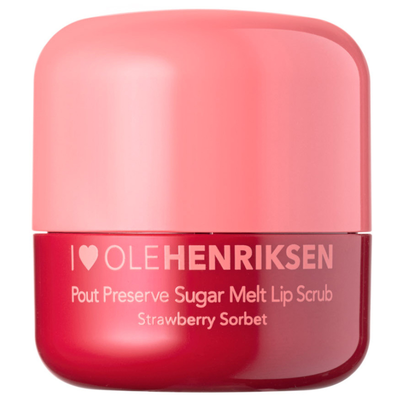 Ole Henriksen One Shot Pout Preserve Sugar Melt Lip Scrub Strawberry Sorbet (4 ml) billede
