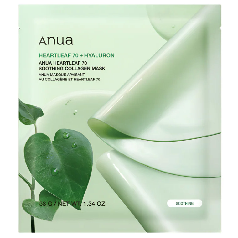 Anua Heartleaf 70 Soothing Collagen Mask 4 pcs - 152 g