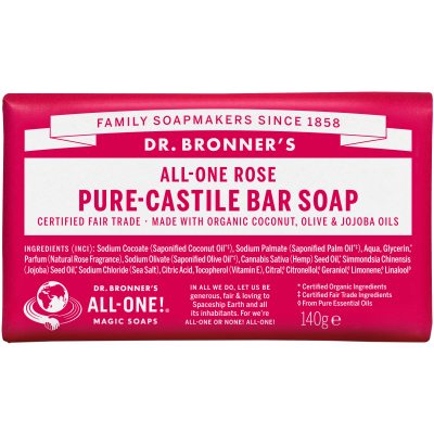 Dr. Bronner's Bar Soap Rose (140g)