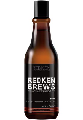 Redken Brews 3 In 1 Shampoo, Conditioner And Body Wash (300ml)