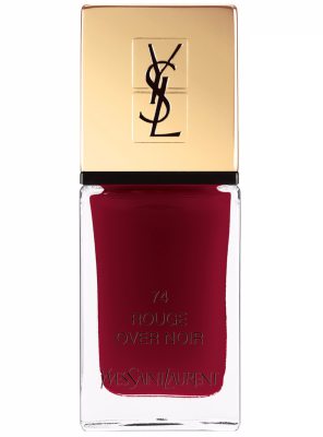 Yves Saint Laurent La Laque Couture Nail Lacquer Rouge Over Noir 74