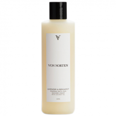 Von Norten Lavender and Bergamot Foaming Bath and Shower Cream (250ml)