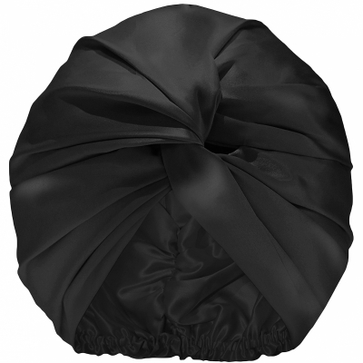 SLIP Pure Silk Turban Black