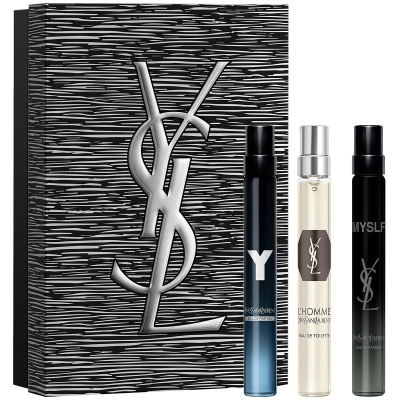 Yves Saint Laurent Y & L’Homme & MYSLF Holiday Set 2025 Travel Size Y EdP & L’Homme EdT & MYSLF (10 + 10 + 10 ml)