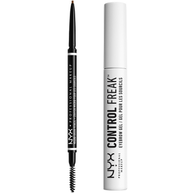 NYX Professional Make Up Micro Brow Pencil Ash Brown + Control Freak Eyebrow Gel