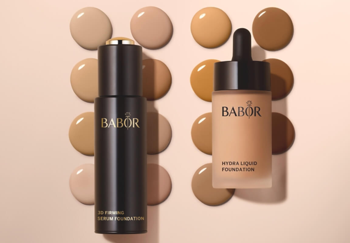 Hudplejende makeup boostet med Babors ampuller – Find din foundation!