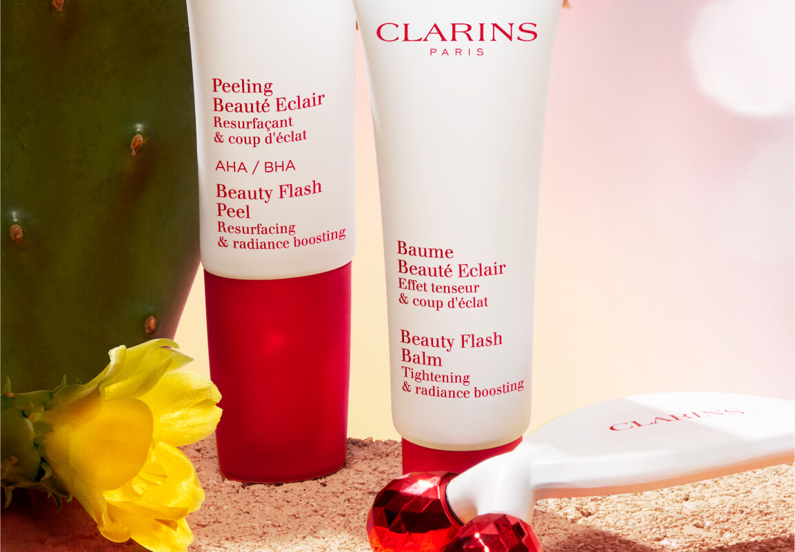 Opdag Clarins glødgivende powerduo