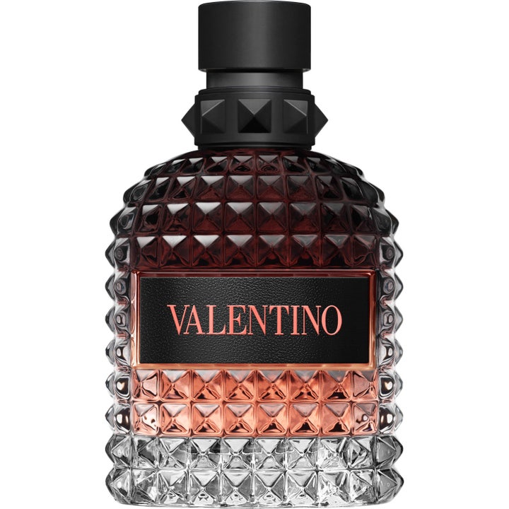 Valentino Born in Roma Uomo Coral Fantasy Eau de Toilette 100 ml i nittet glasflaske med sort låg og koralfarvet væske