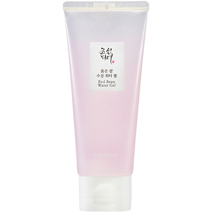Beauty of Joseon Red Bean Water Gel 100 ml fugtgivende ansigtscreme i en lyserød tube med hvidt skruelåg