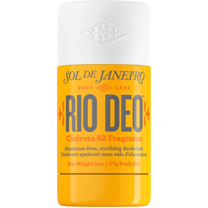 Sol de Janeiro Rio Deo 57g aluminiumfri deodorant mod lugt i gul emballage med hvidt låg
