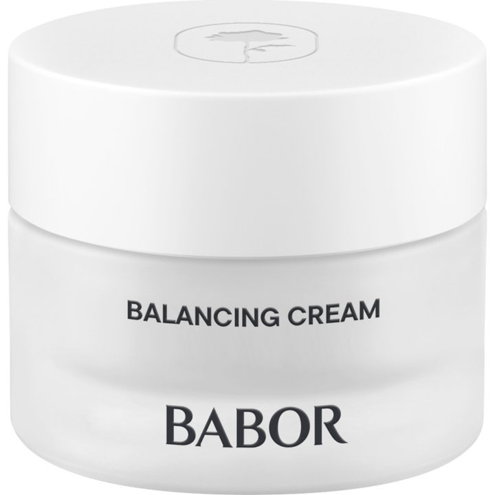 Babor Skinovage Balancing Cream 50 ml balancerende ansigtscreme i hvid frostet glaskrukke med hvidt låg