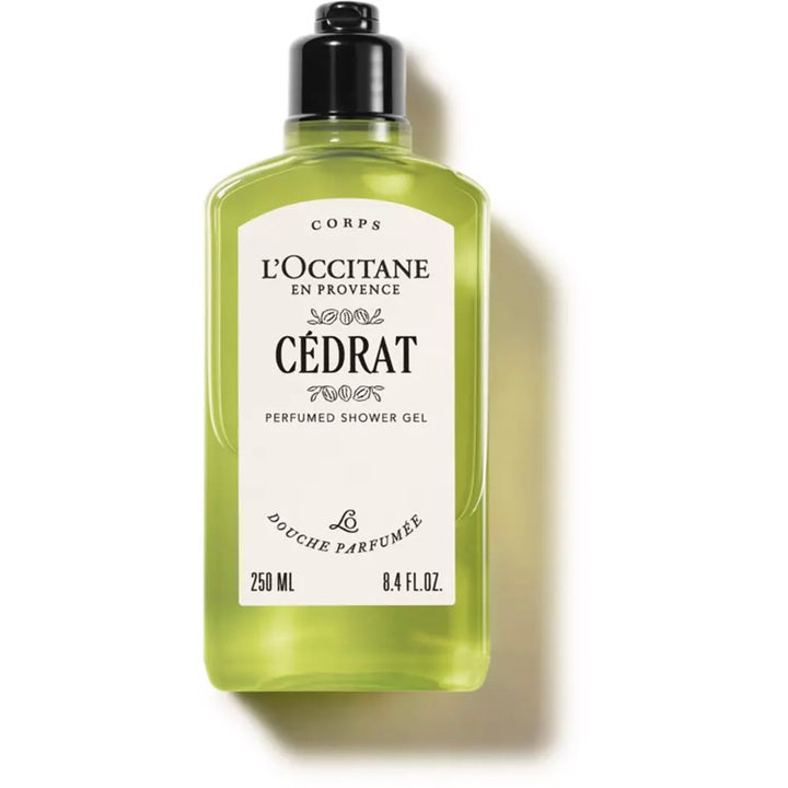 L'Occitane Homme Eau de Cedrat 250 ml opfriskende showergel i gennemsigtig flaske med sølvlåg