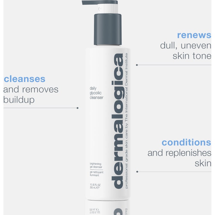 Dermalogica Daily Glycolic Cleanser 150 ml eksfolierende ansigtsrens med klar gelé der pumpes ud i hånden