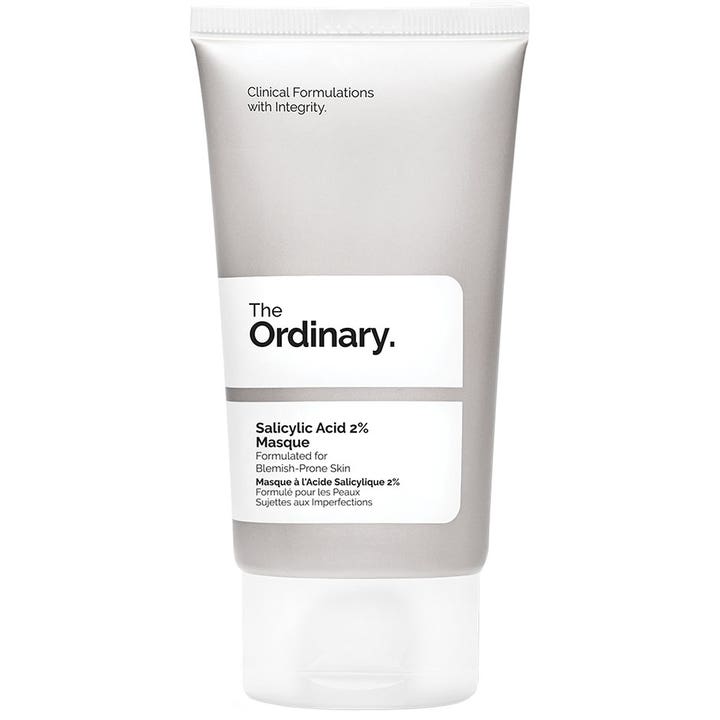 The Ordinary Salicylic Acid 2% Masque 50 ml ansigtsmaske mod urenheder i en grå tube med hvidt låg