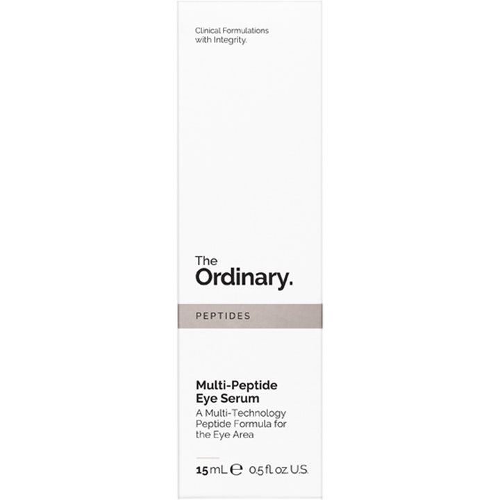 The Ordinary Multi-Peptide Eye Serum 15 ml i hvid papæske mindsker træthedstegn omkring øjnene