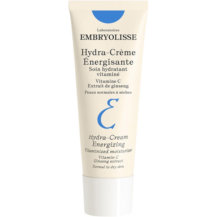 Embryolisse Hydra-Crème Énergisante energigivende ansigtscreme med C-vitamin og ginseng i beige tube med hvidt låg