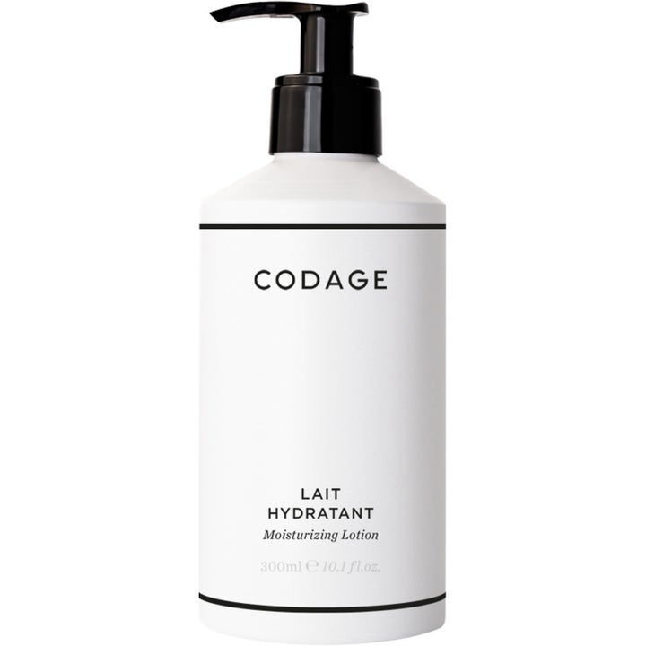 Codage Lait Hydratant 300 ml fugtgivende bodylotion i hvid flaske med sort pumpe og minimalistisk design.