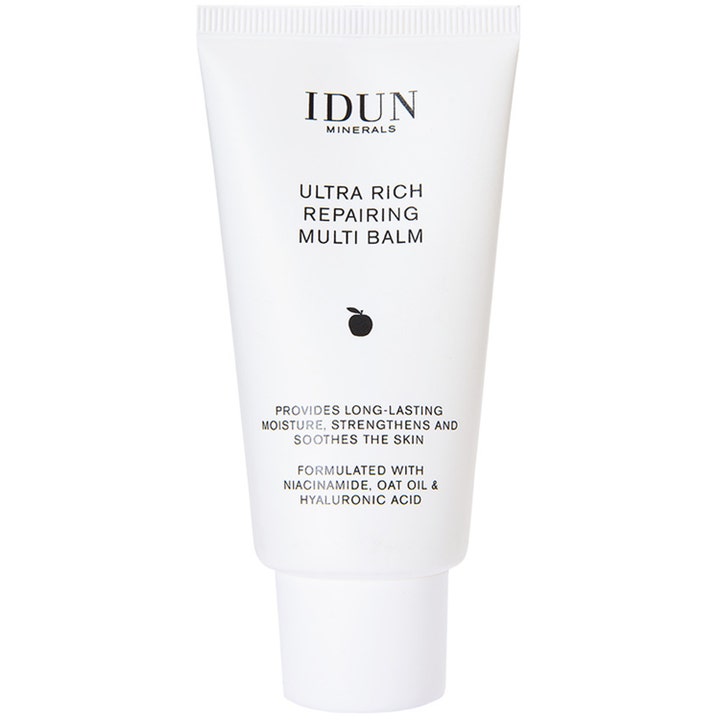 IDUN Minerals Ultra Rich Repairing Multi Balm reparerende creme i hvid tube med niacinamid der styrker og beroliger huden