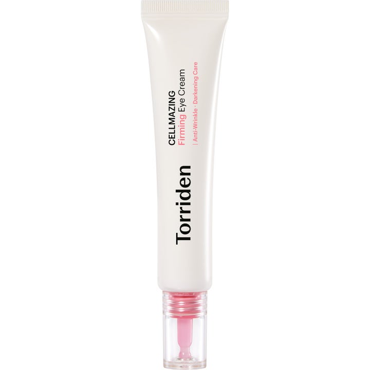 Torriden Cellmazing Firming Eye Cream 30 ml opstrammende øjencreme i hvid tube med lyserød applikator