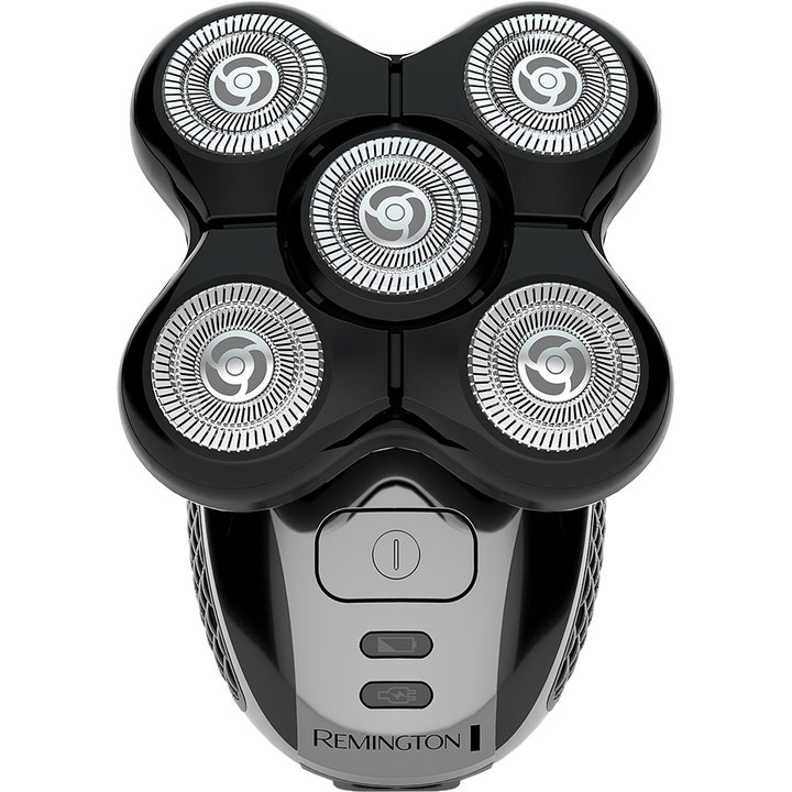 Remington Ultimate Series Rx5 barbermaskine til tæt barbering med fem roterende skærehoveder i sort finish