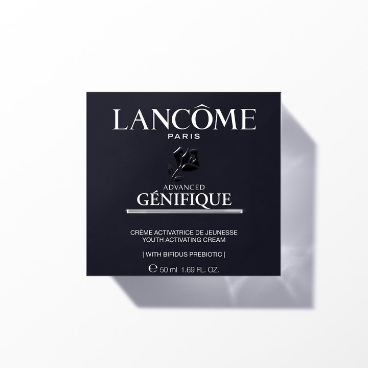 Lancôme Génifique Youth Activating Day Cream 50 ml dagcreme der giver glød i sort papæske med hvid tekst