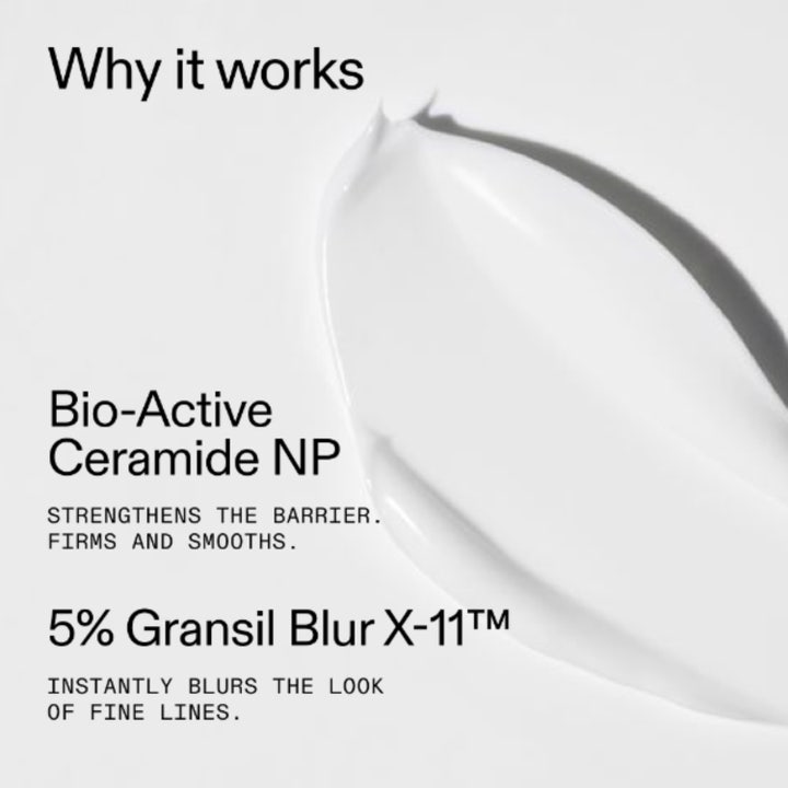 The INKEY List Bio-Active Ceramide Repairing and Plumping Moisturizer 50 ml fugtgivende creme med hvid fyldig tekstur