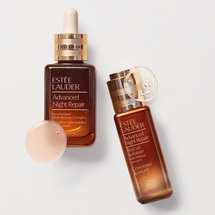Estée Lauder Advanced Night Repair Rescue Solution 20 ml serum i brune glasflasker med klare teksturdråber