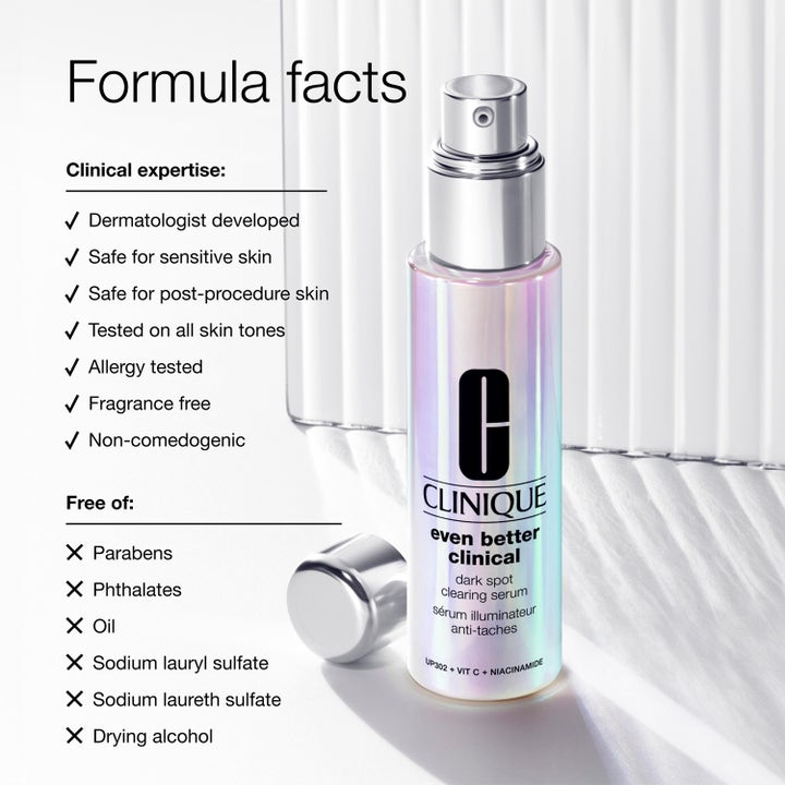 Clinique Even Better Dark Spot Clearing Serum 30 ml mod mørke pletter i iriserende flaske med Vitamin C og niacinamid