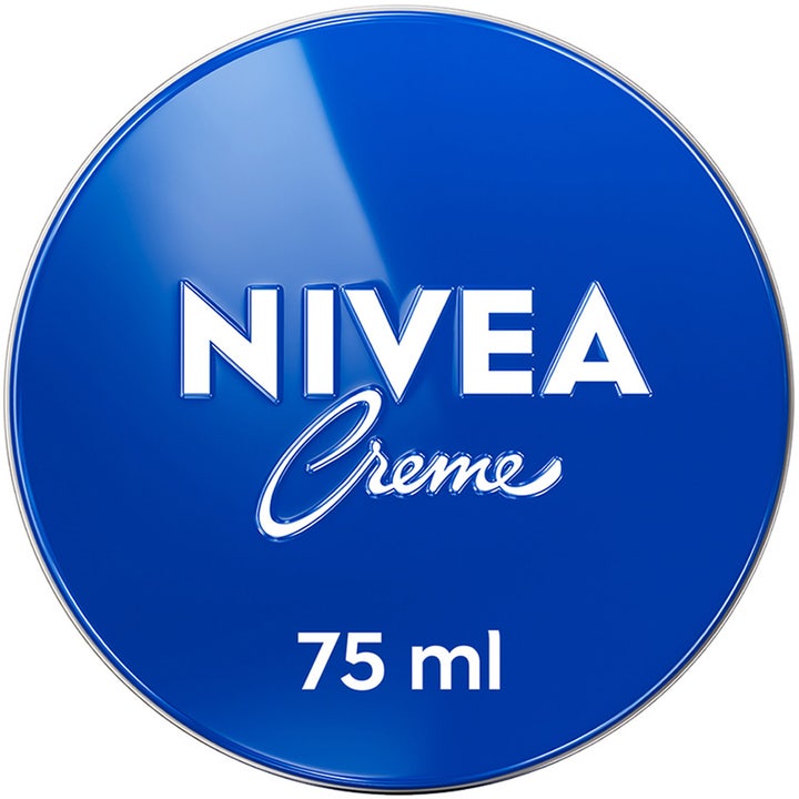 Nivea Creme 75 ml fugtgivende universalkrem i klassisk rund blå metaldåse med hvidt logo og sølvfarvet kant