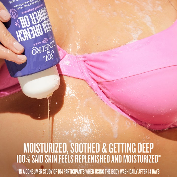 Sol de Janeiro Delicia Drench Shower Oil 385 ml fugtgivende bruseolie der danner et cremet hvidt skum på huden