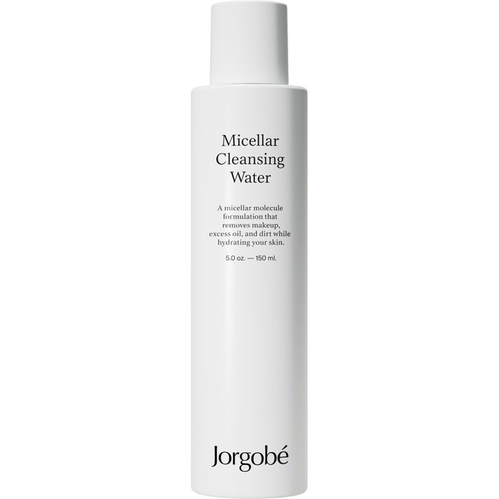 Jorgobé Micellar Cleansing Water 150 ml fugtgivende ansigtsrens i en minimalistisk hvid plastflaske