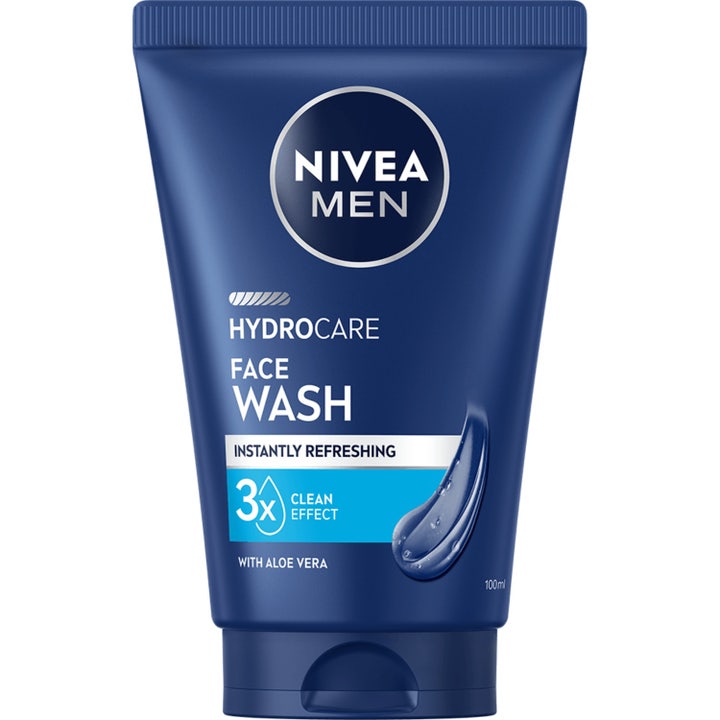 Nivea Men Protect & Care Deep Cleansing Face Wash 100 ml opfriskende ansigtsvask i en mørkeblå tube med aloe vera