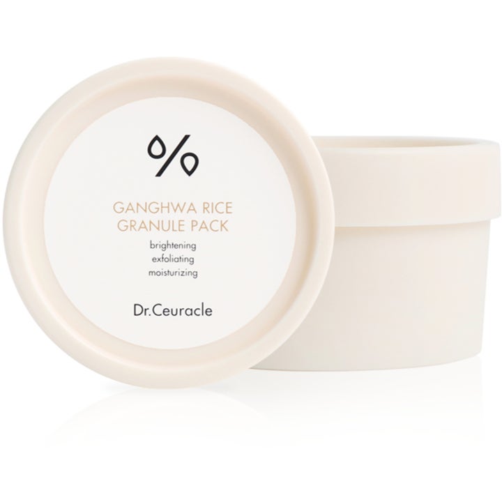 Dr.Ceuracle Ganghwa Rice Granule Pack lysnende ansigtsmaske i en stilren beige krukke der giver huden glød.