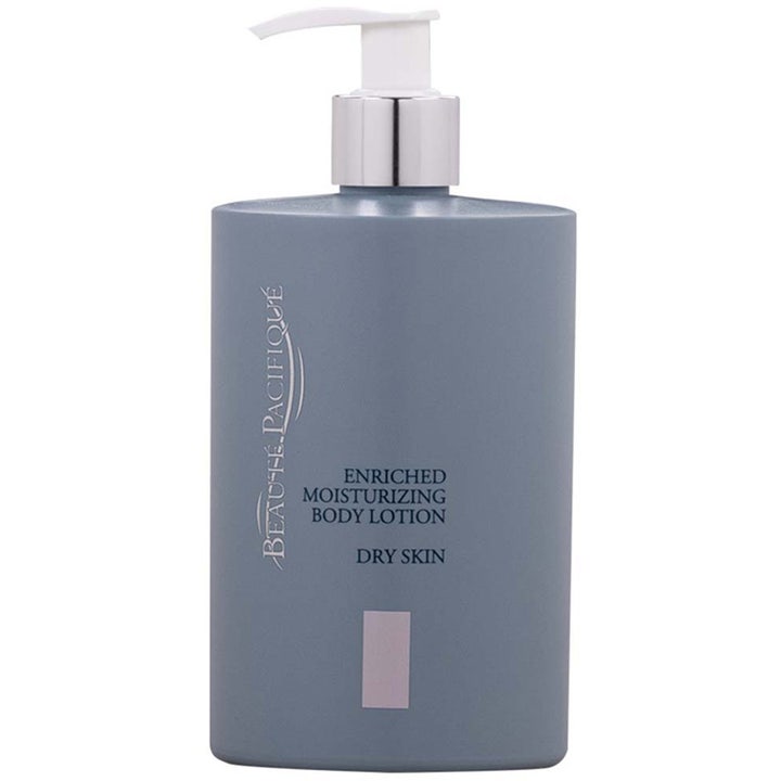Beauté Pacifique Enriched Moisturizing Body Lotion 500 ml fugtgivende kropslotion i grå flakon med hvid pumpe
