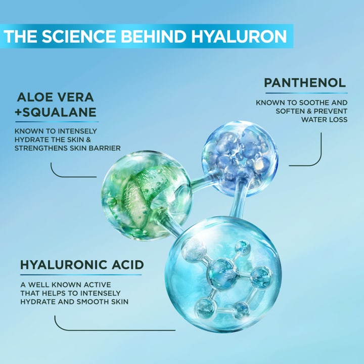 Garnier Hyaluron+ Barrier Repair Replumping Serum 30 ml hyaluronsyraserum med aloe vera og panthenol i blå bobler