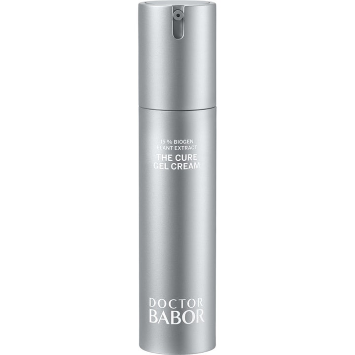 Doctor Babor The Cure Gel Cream 50 ml regenererende ansigtscreme i en mat sølvfarvet metallisk pumpeflaske