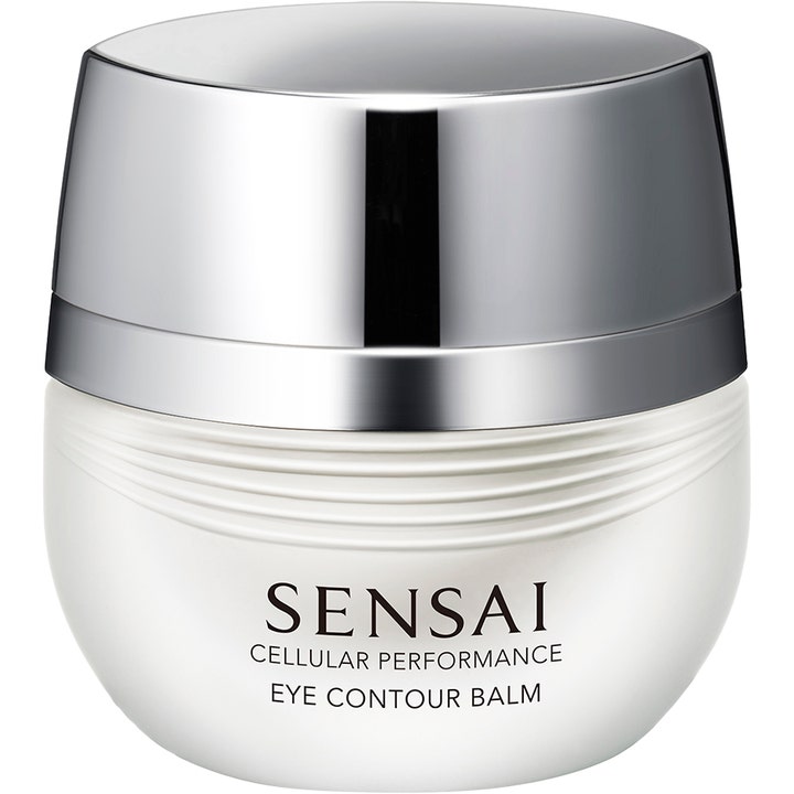 Sensai Cellular Performance Eye Contour Balm 15 ml øjencreme i hvid krukke med skinnende sølvlåg