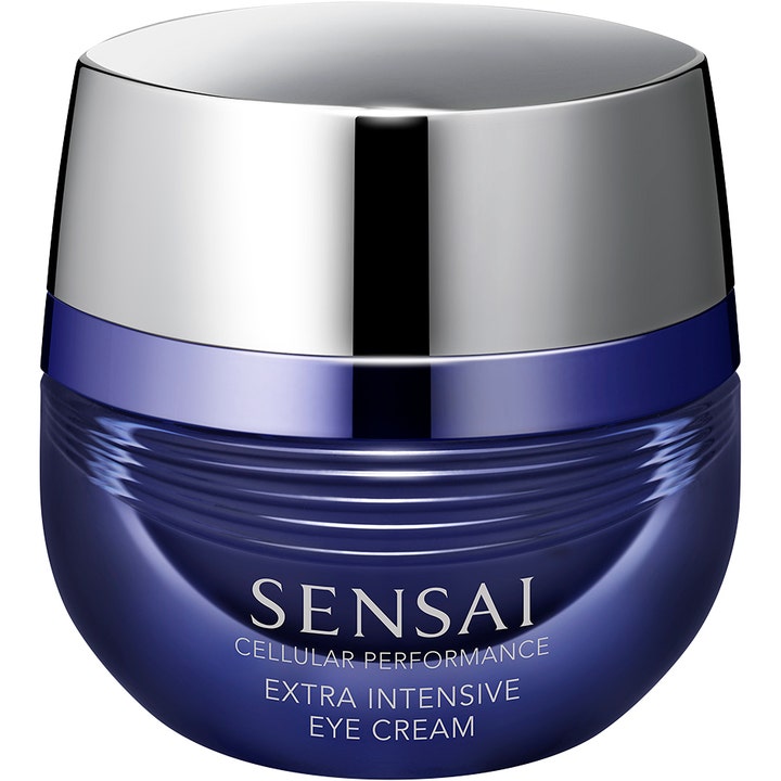 Sensai Cellular Performance Extra Intensive Eye Cream 15 ml opstrammende øjencreme i mørkeblå krukke med sølvlåg